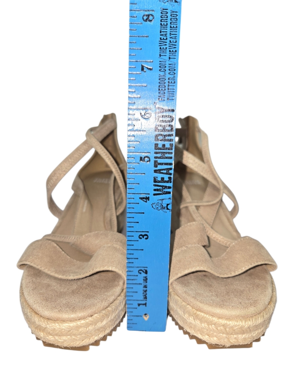 Eileen Fisher Wanda Metallic Suede Espadrille Wedge Sandals - Picture 9 of 15